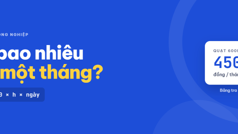 Quạt hút công nghiệp tốn bao nhiêu tiền điện